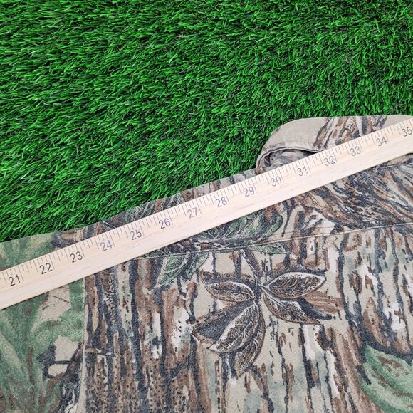 Vintage 80s Realtree Camo Button Shirt XL/2XL 26x29 Baggy - Picture 6 of 10